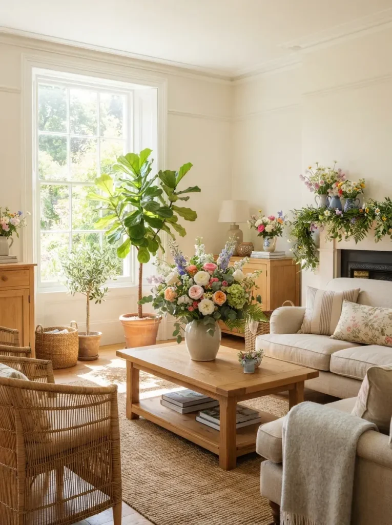 1. Bring in Fresh Flowers and Greenery