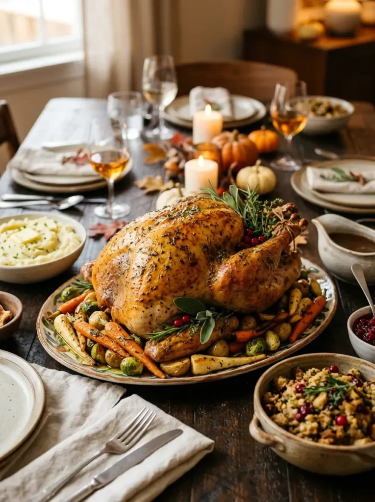 1. Classic Roast Turkey with Herb Butter