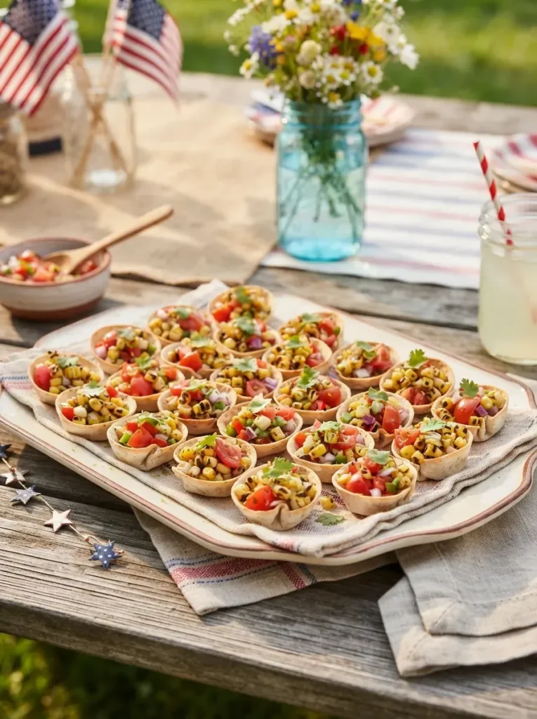 1. Grilled Corn Salsa Bites
