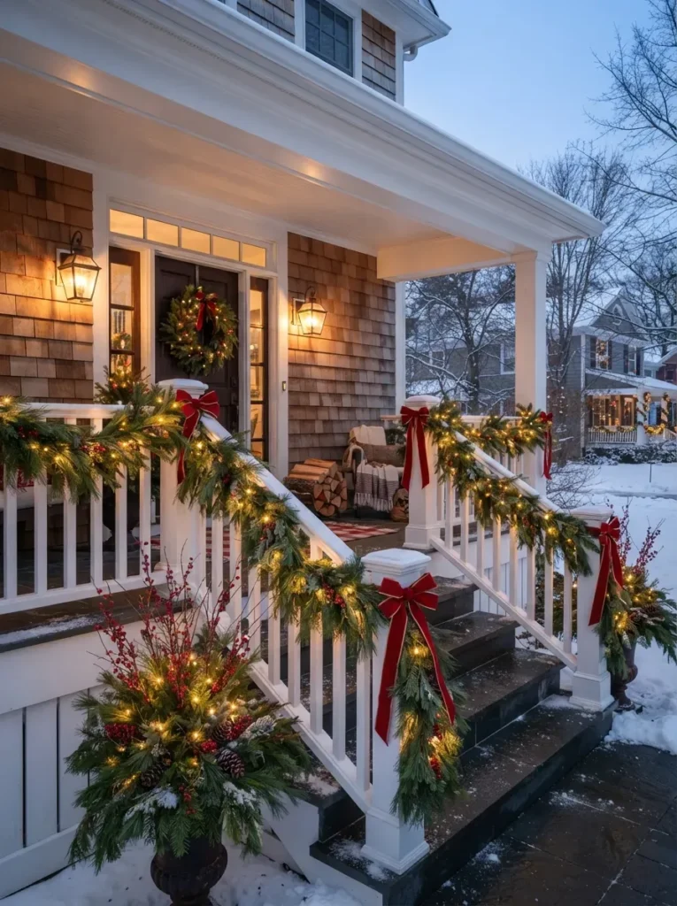 1. Wrap the Porch Railings in Greenery