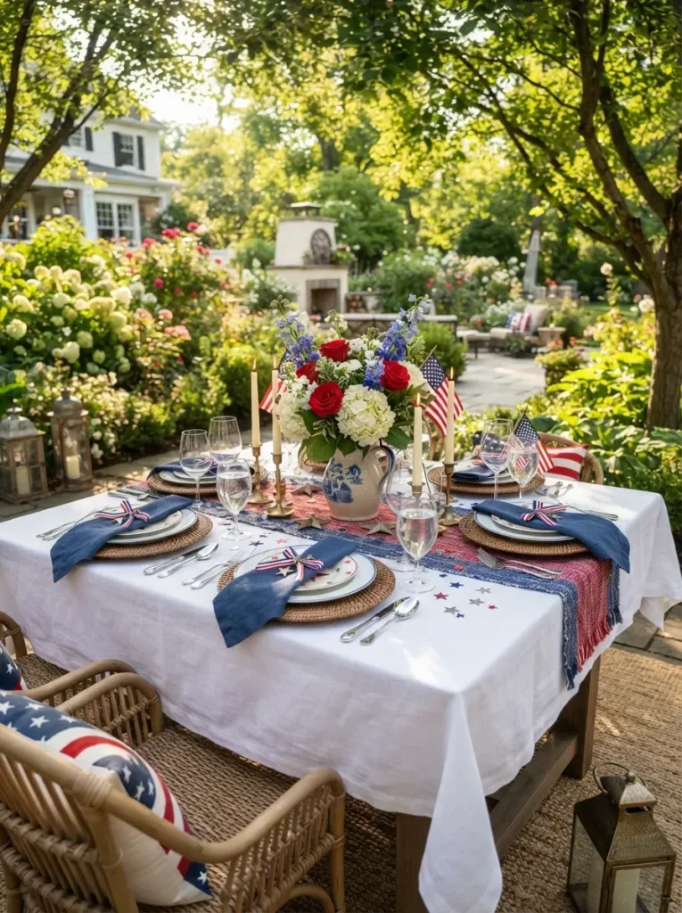 10. Decorate with a Star Spangled Table Setting
