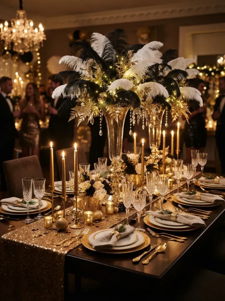 10. Feather Centerpiece Accents