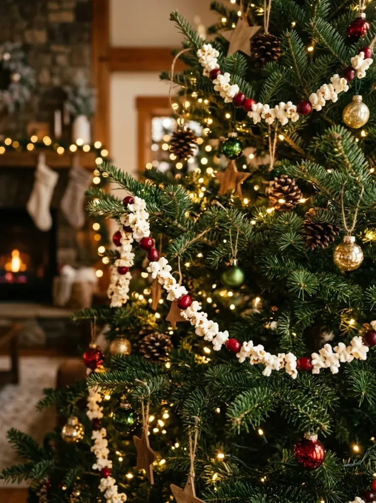 10. Popcorn and Cranberry Garland
