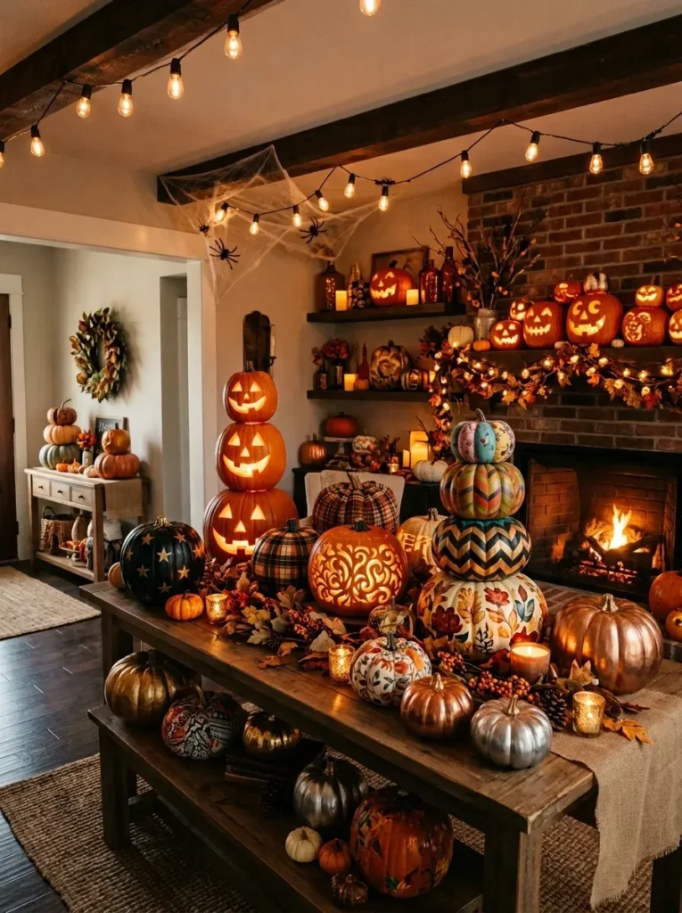 11. Decorate With Pumpkins in Creative Ways