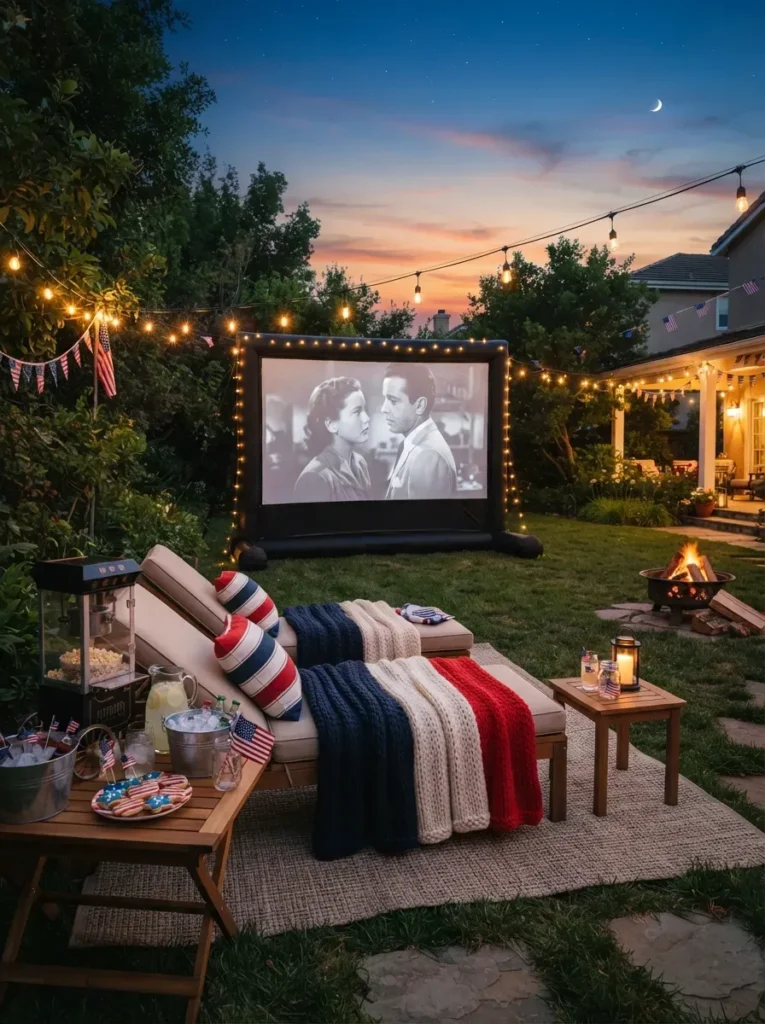 11. Set Up an Outdoor Movie Night