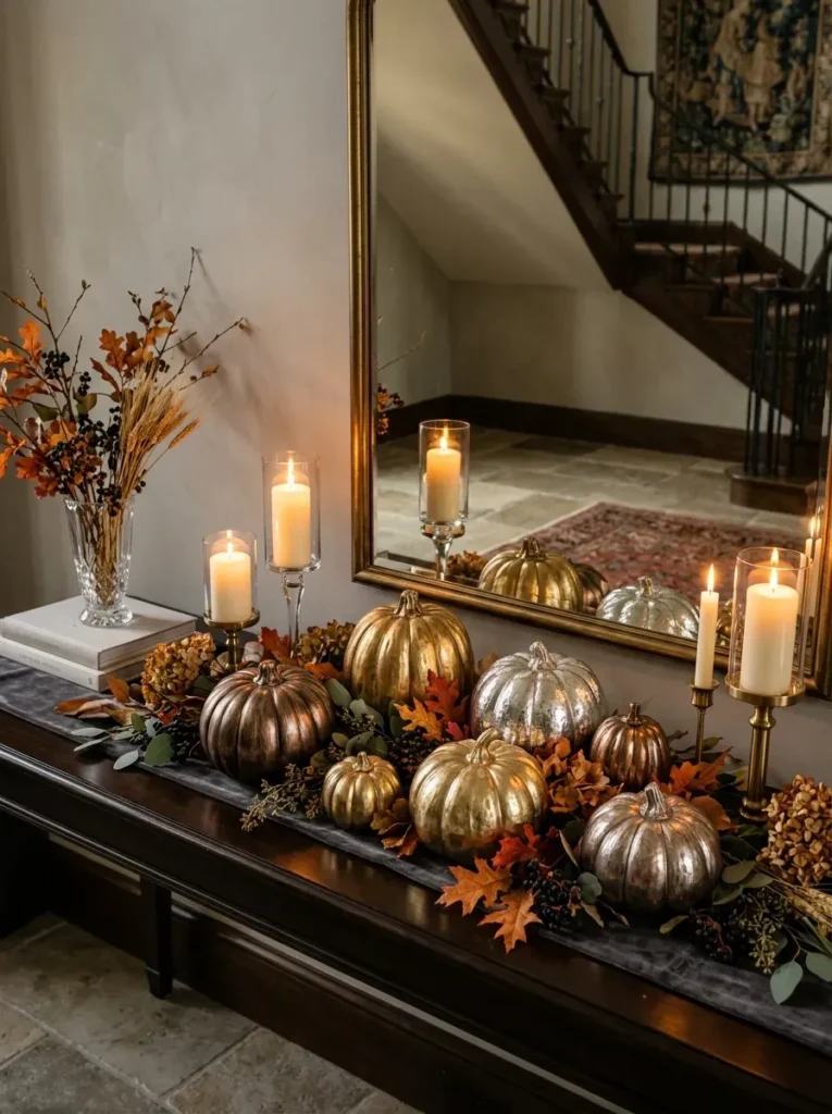 12. Metallic Pumpkins