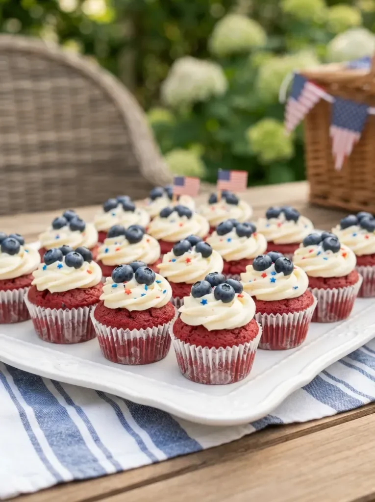 12. Red Velvet and Blueberry Cupcakes
