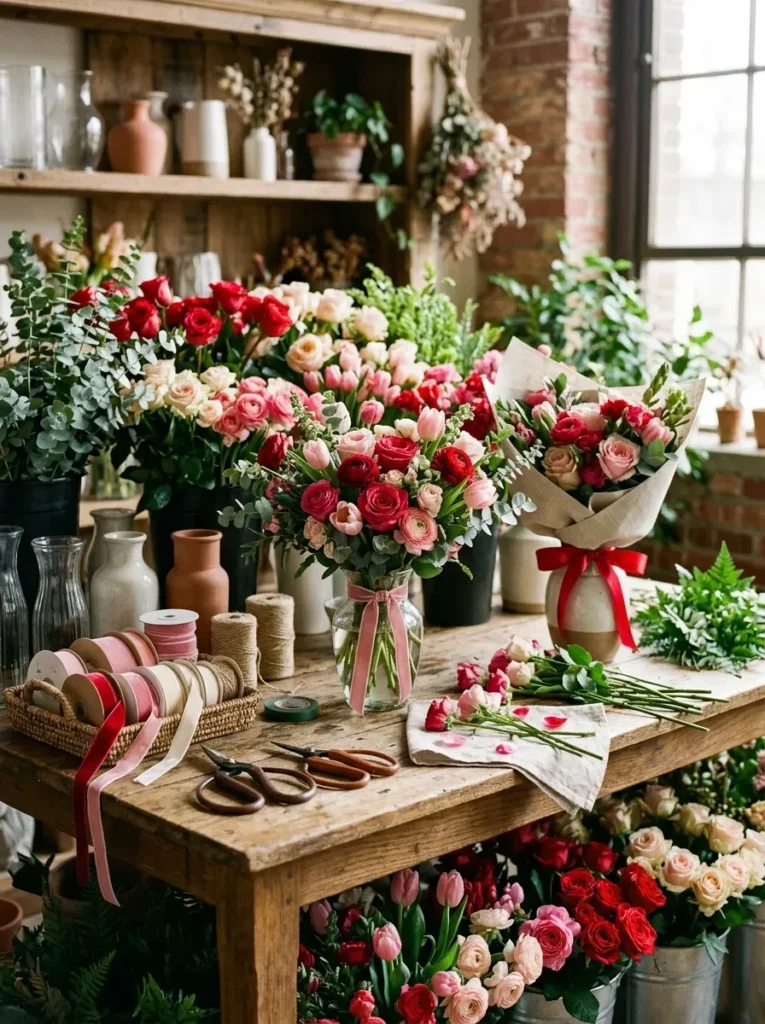 12. Set Up A Flower Crown Or Bouquet Making Station