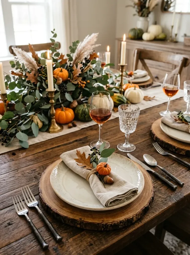 12. Use Wooden Chargers Underneath the Plates