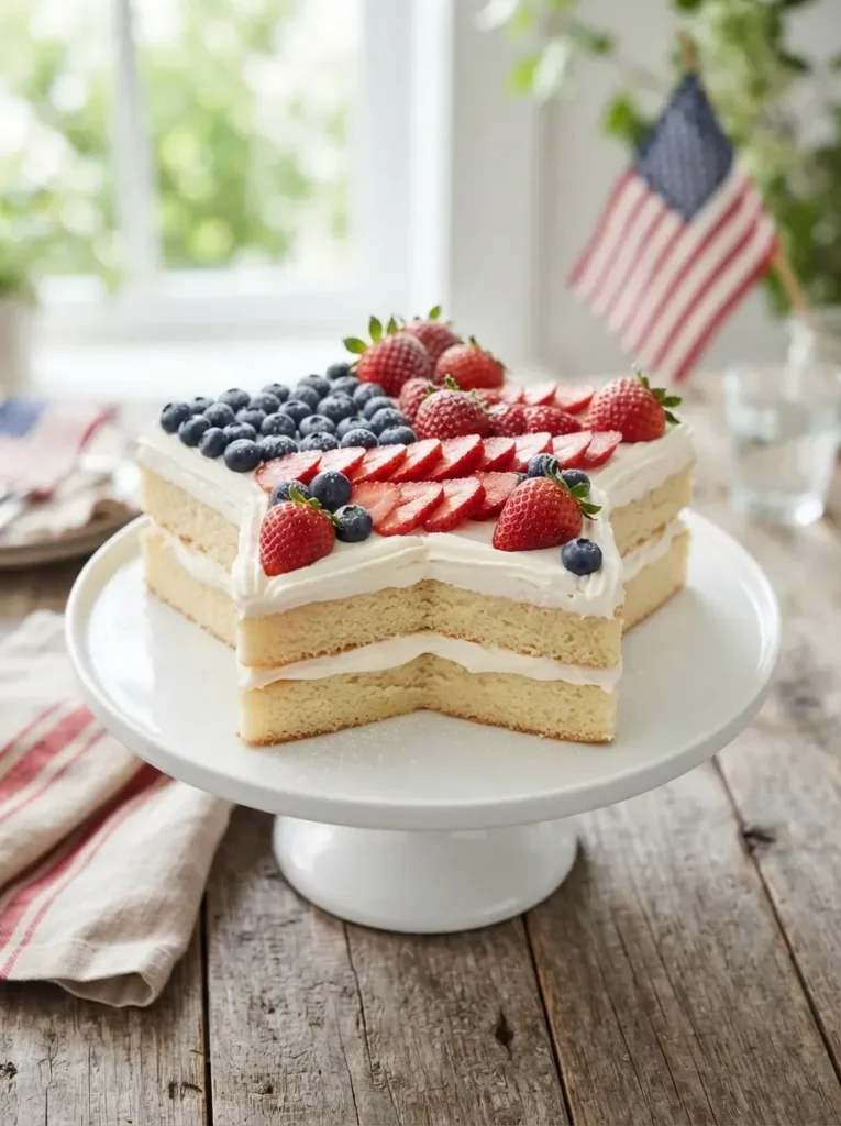 13. Star Shaped Cutout Cake