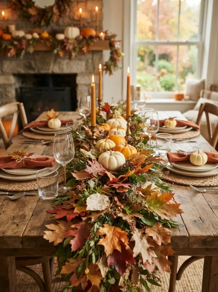 14. Autumn Leaf Table Runner