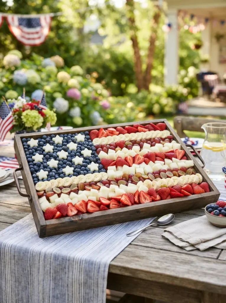 14. Fruit Platter Shaped Like a Flag