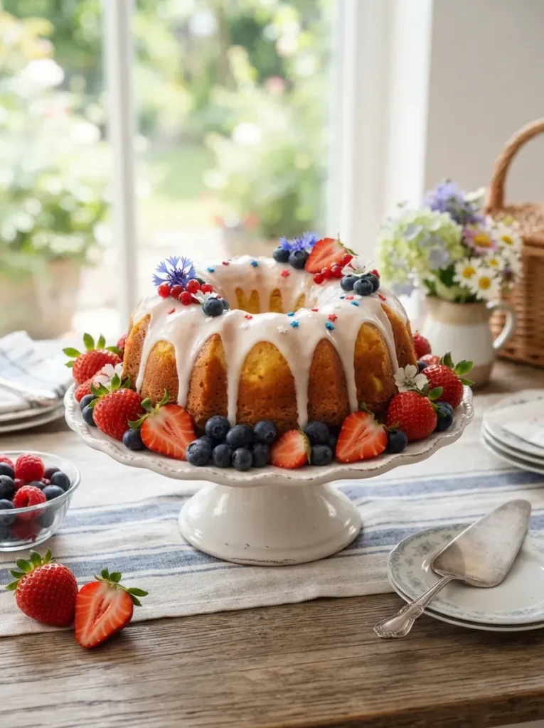 14. Patriotic Bundt Cake
