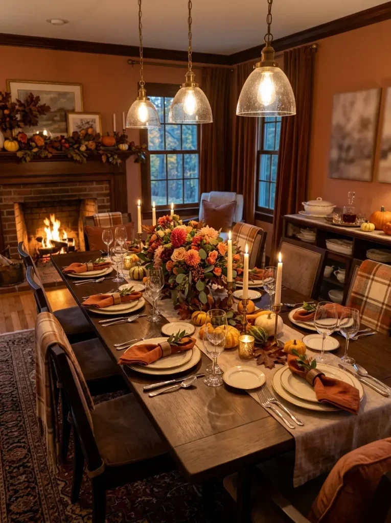 15. Choose Soft, Warm Lighting Over the Table