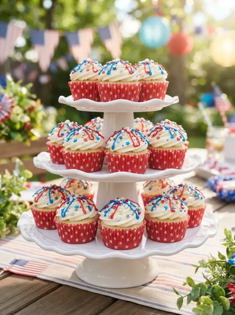 15. Firework Cupcakes