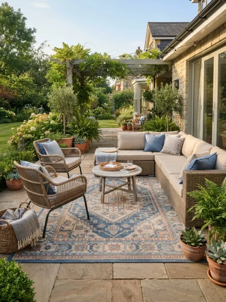 16. Add Outdoor Rugs to Patios and Decks