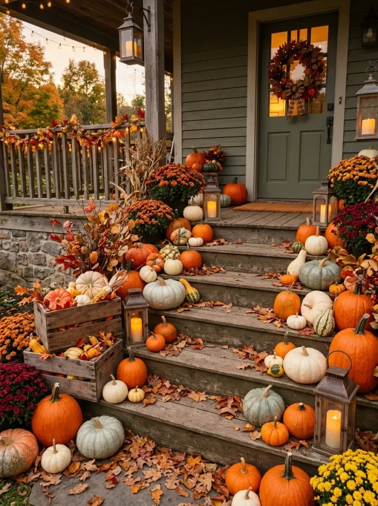 16. Add a Pumpkin Display With Different Sizes
