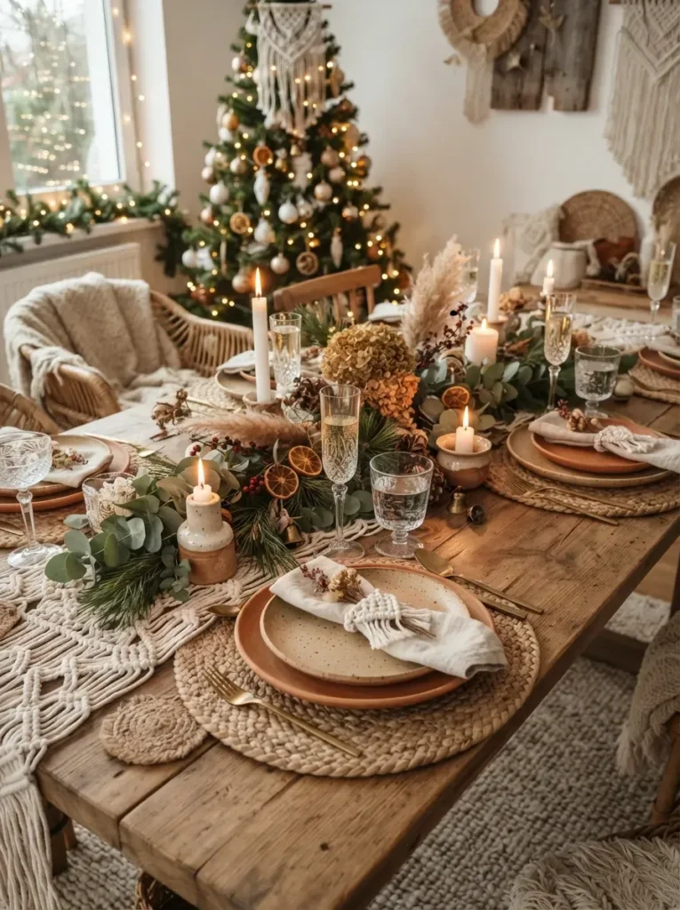 17. Boho Holiday Table