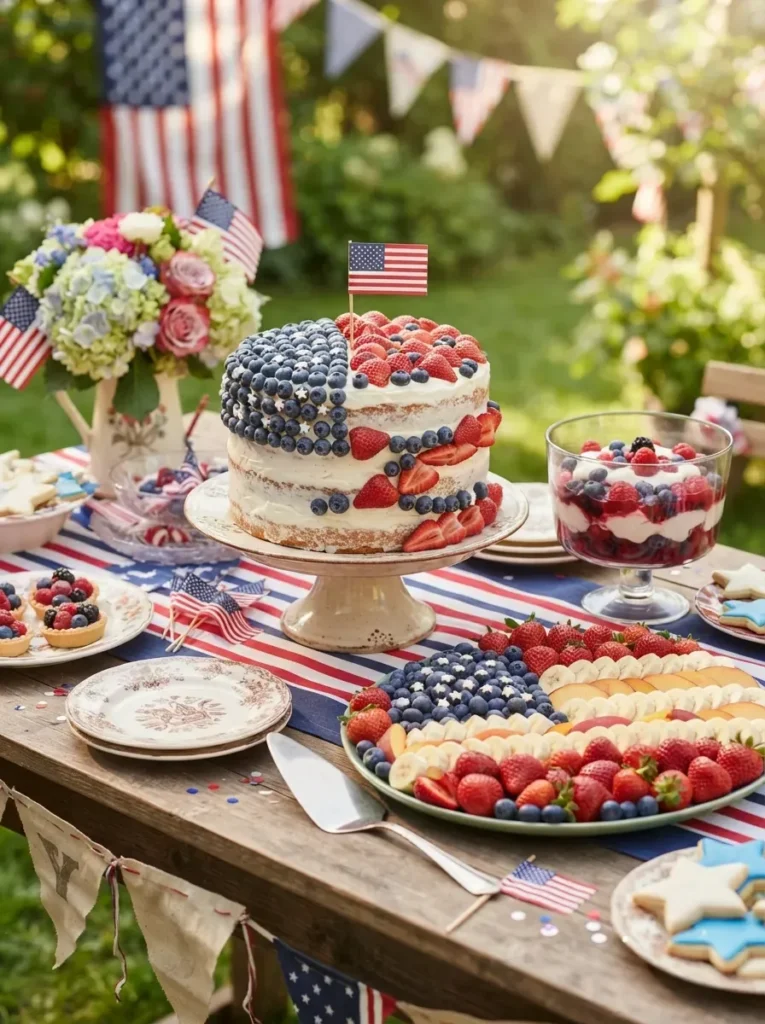 18. Create a DIY Flag Cake or Fruit Platter
