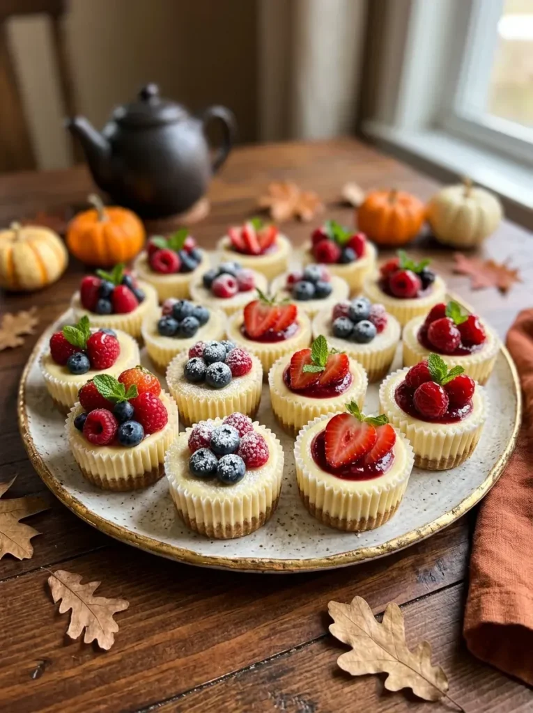 20. Mini Cheesecakes with Berry Topping