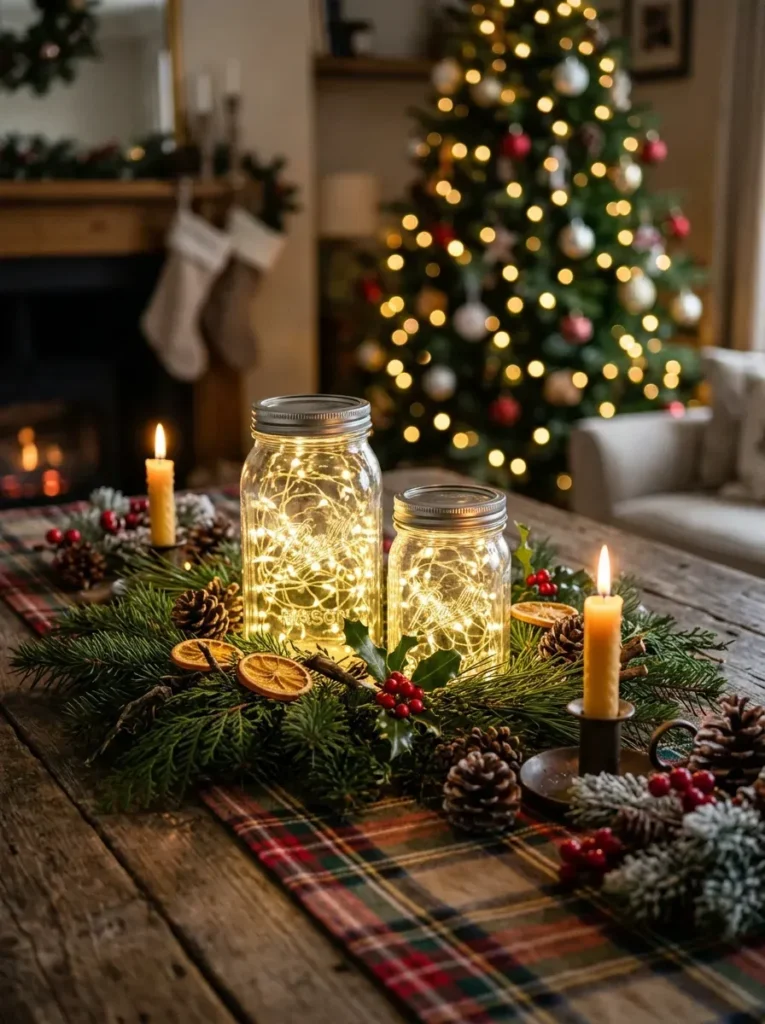 20. String Light Mason Jars