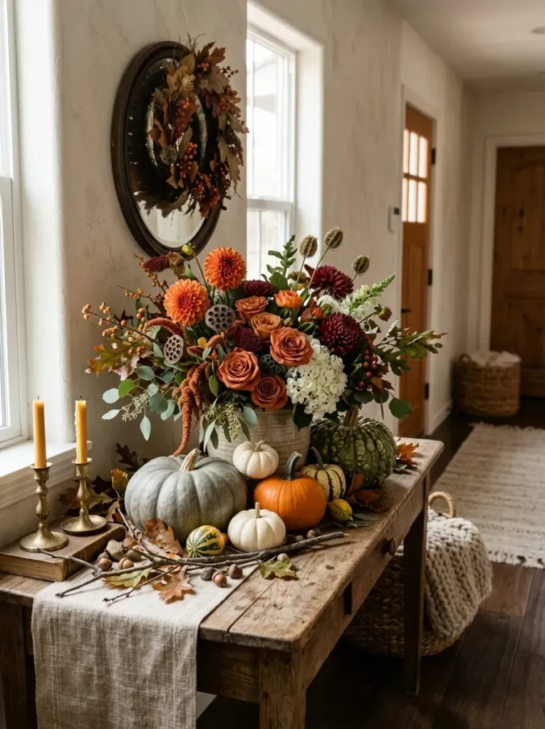 21. Fresh Flower and Pumpkin Combo