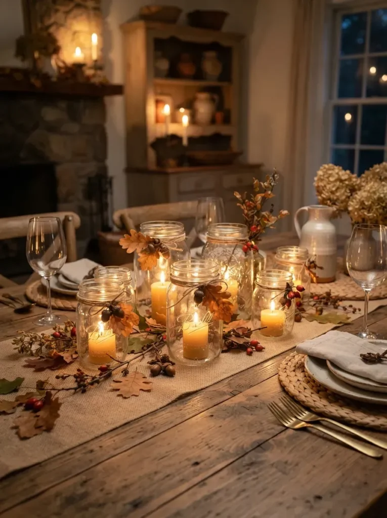 22. Recycled Jar Candle Holders