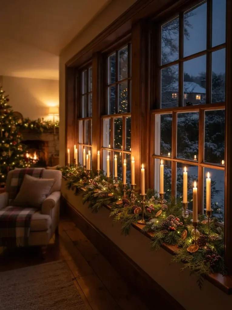 24. Use Battery Candles on Windowsills