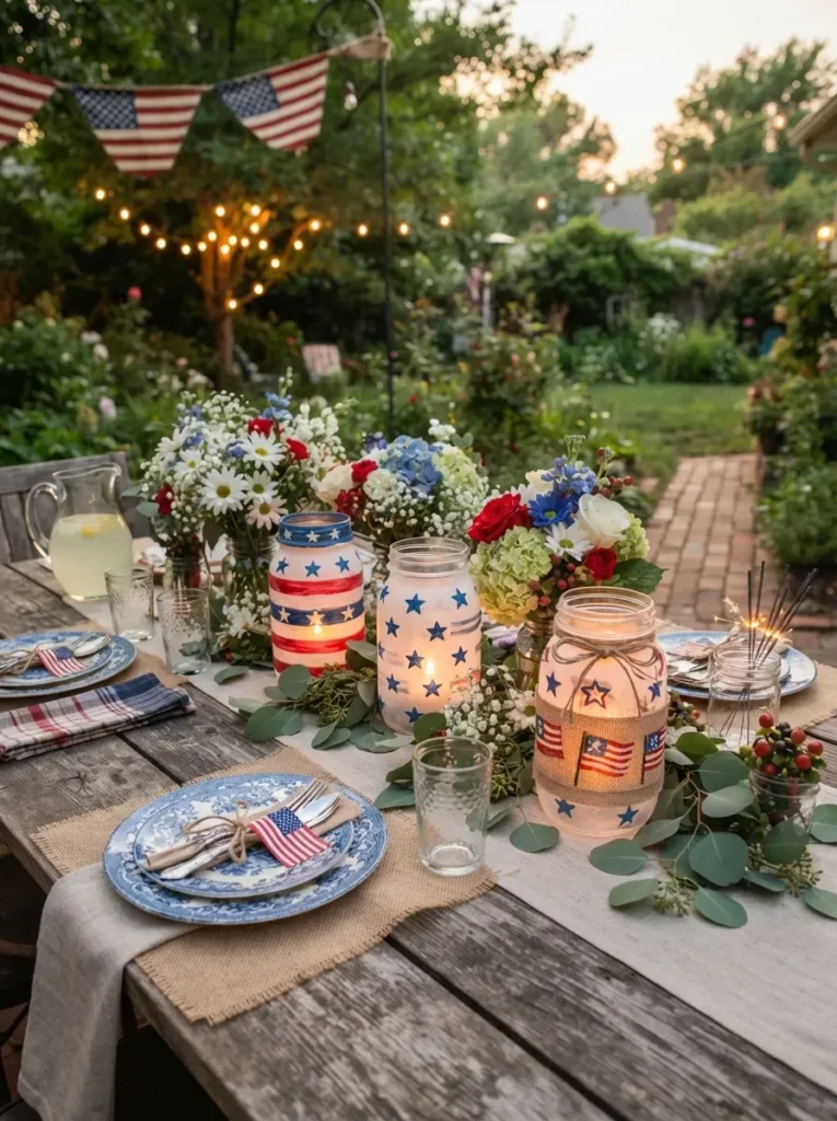 3. Painted Mason Jar Lanterns