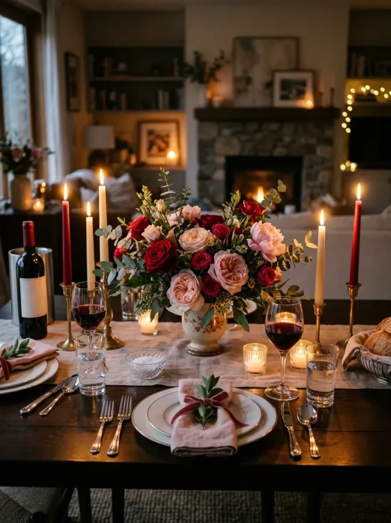 3. Set Up A Candlelit Dinner Party At Home