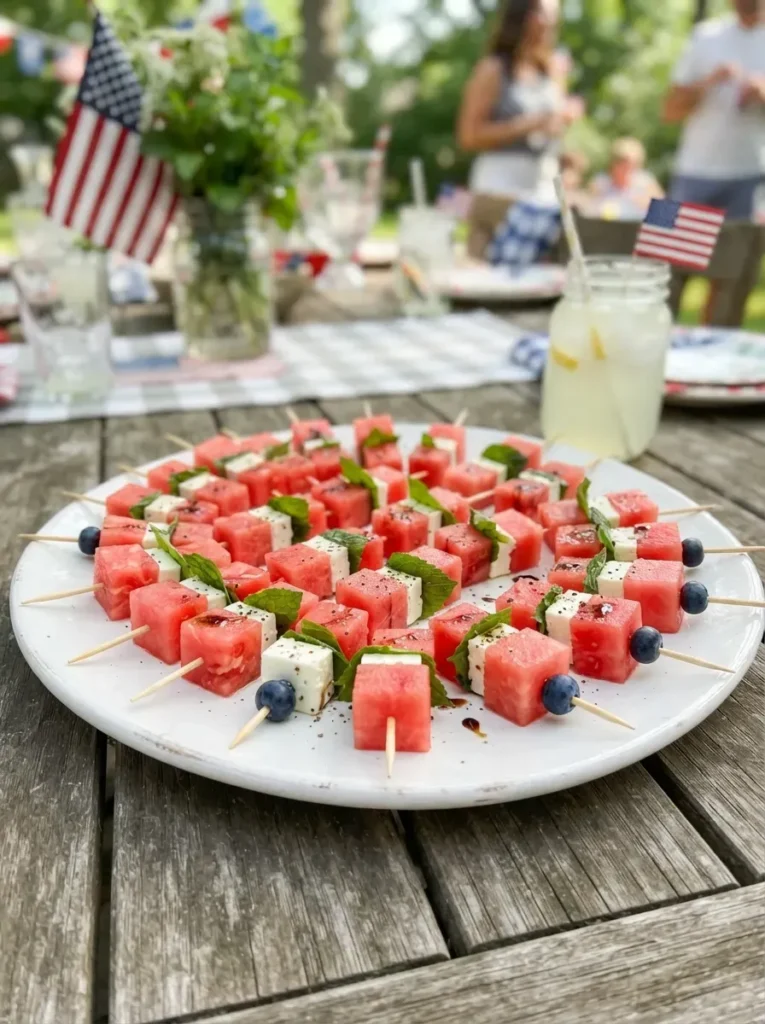 3. Watermelon Feta Skewers