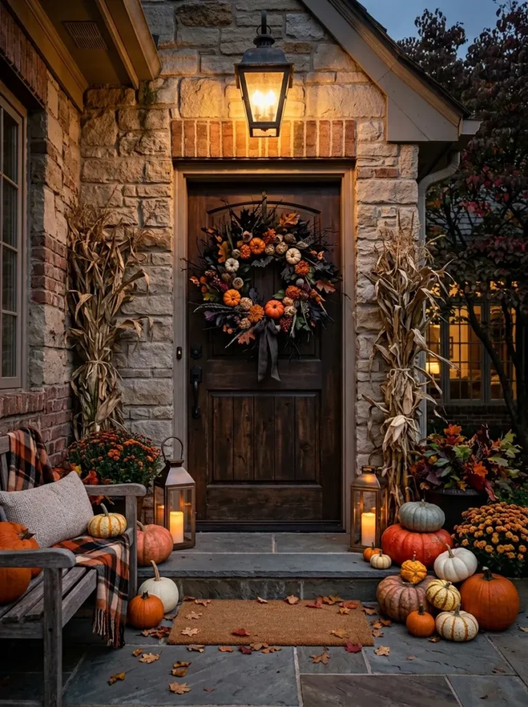4. Dress Up Your Front Door With a Wreath
