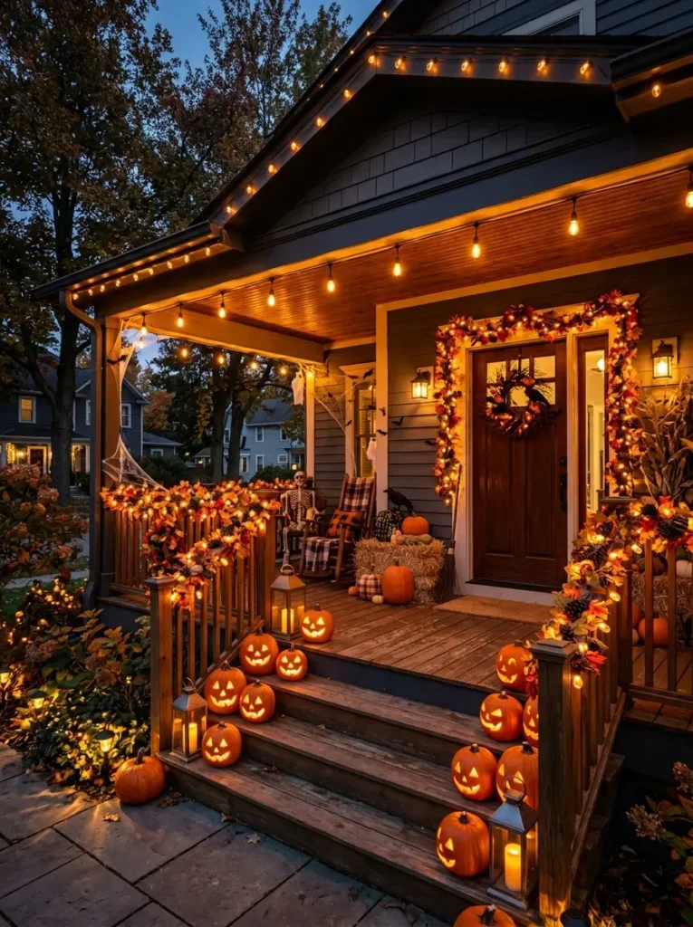 5. Add Warm Lighting With String Lights