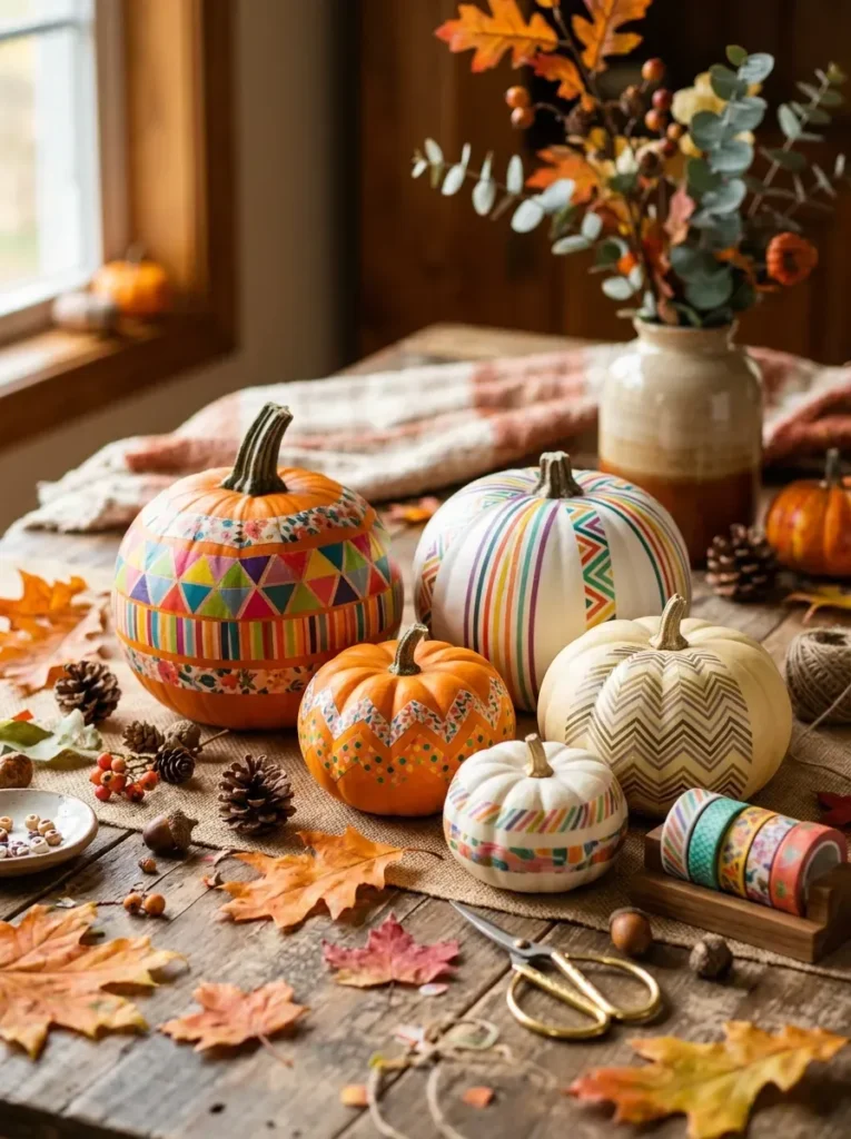 5. Washi Tape Pumpkins