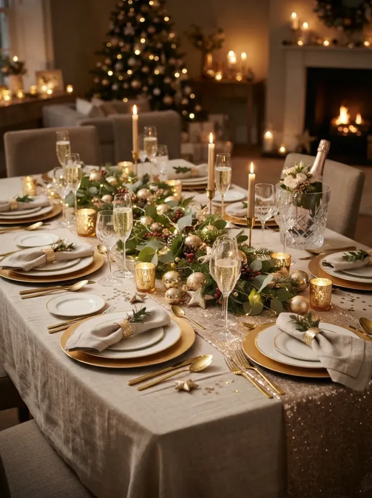 6. Champagne Gold Table Runner