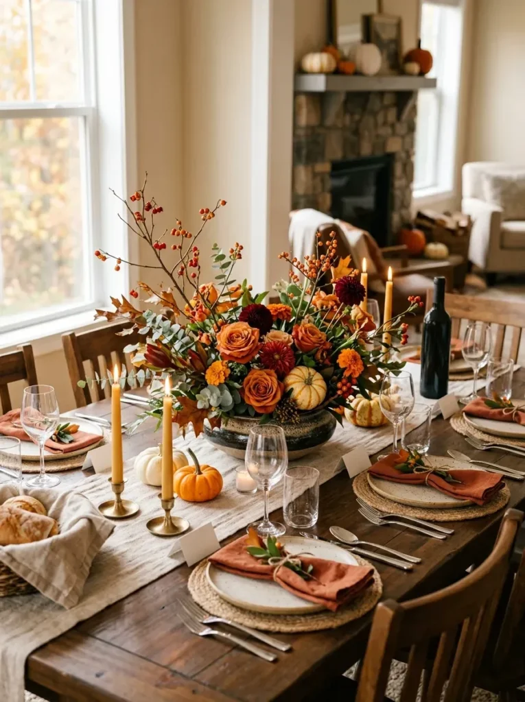 8. Bring in a Low Centerpiece