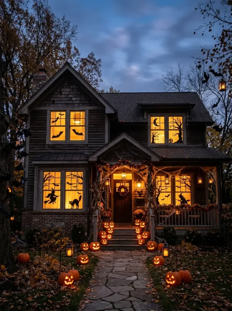 8. Decorate Windows With Silhouettes