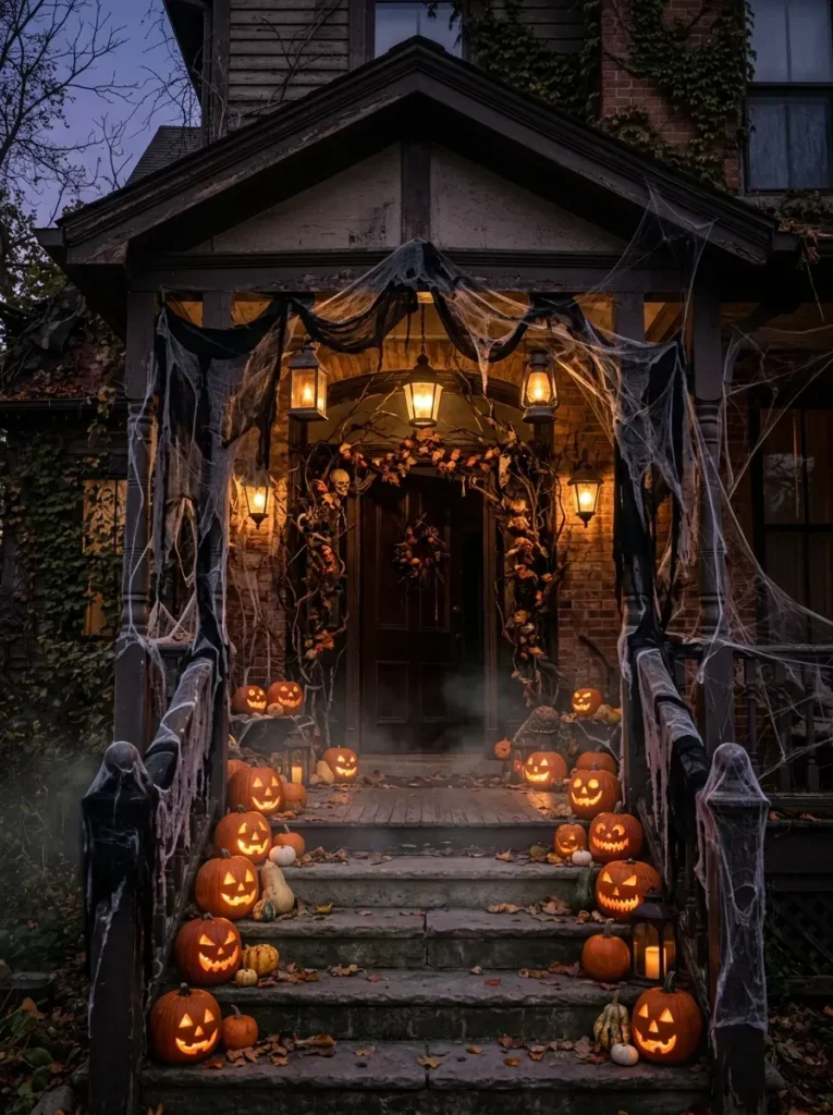 9. Turn Your Porch Into a Haunted Entrance