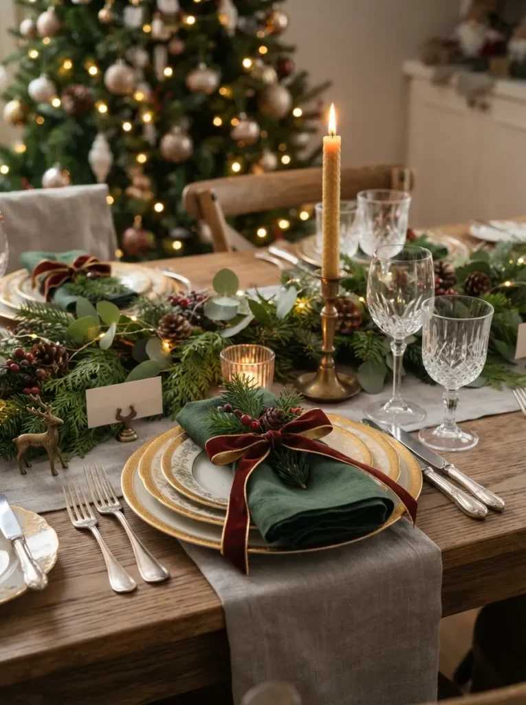 18. Use Cloth Napkins With Festive Ties