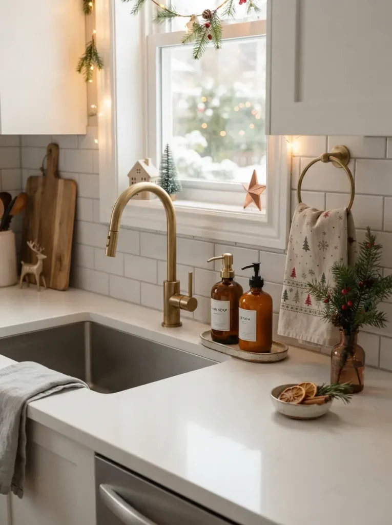 24. Add a Festive Hand Towel and Soap