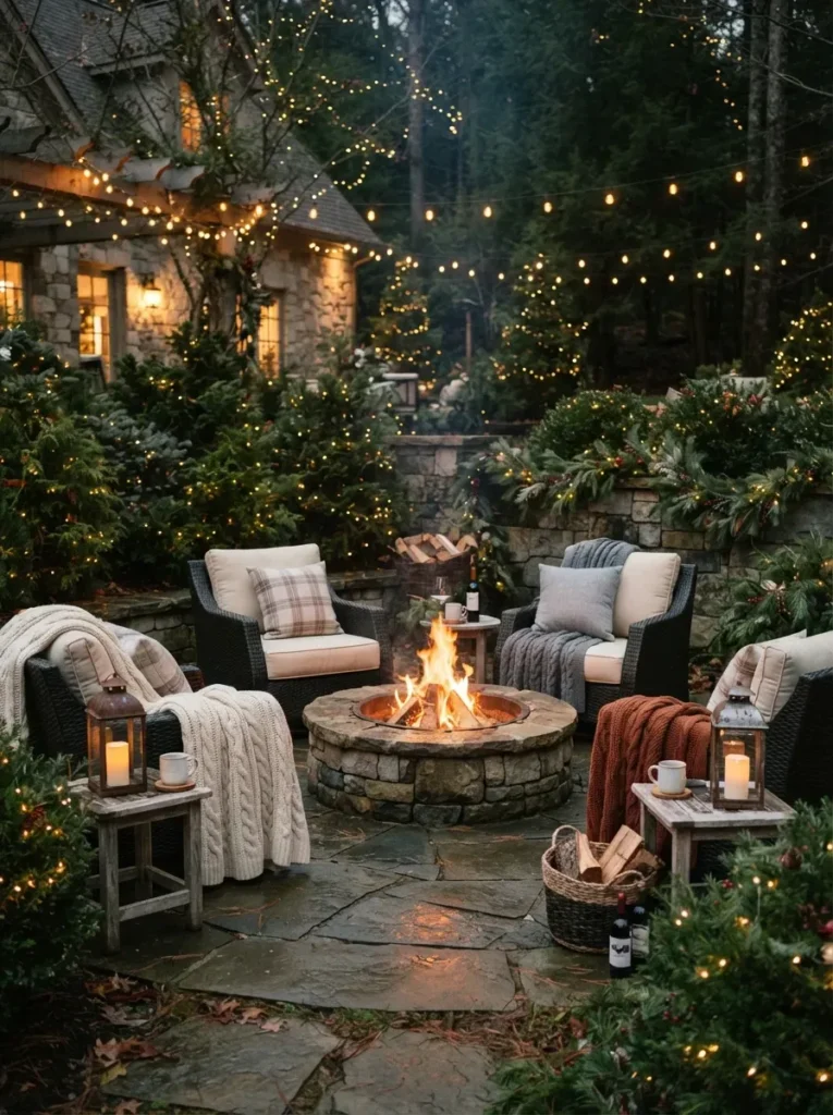 28. Create a Cozy Fire Pit Corner
