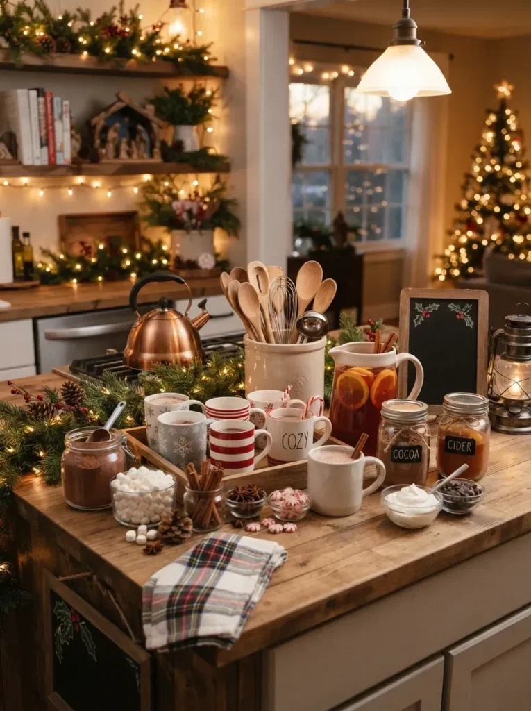 9. Set Up a Hot Cocoa or Cider Station