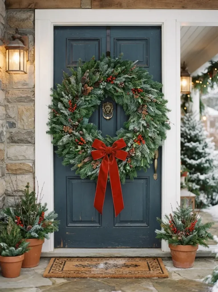 1. Traditional Evergreen Wreath