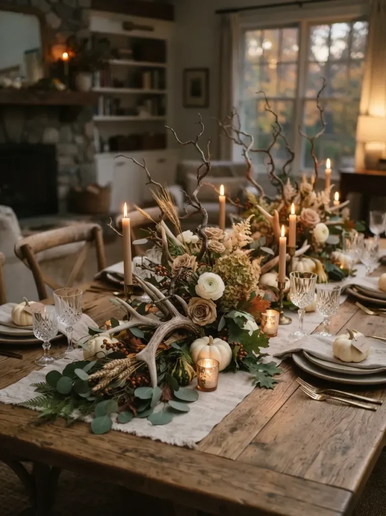 10. Antler or Branch Centerpiece Accents