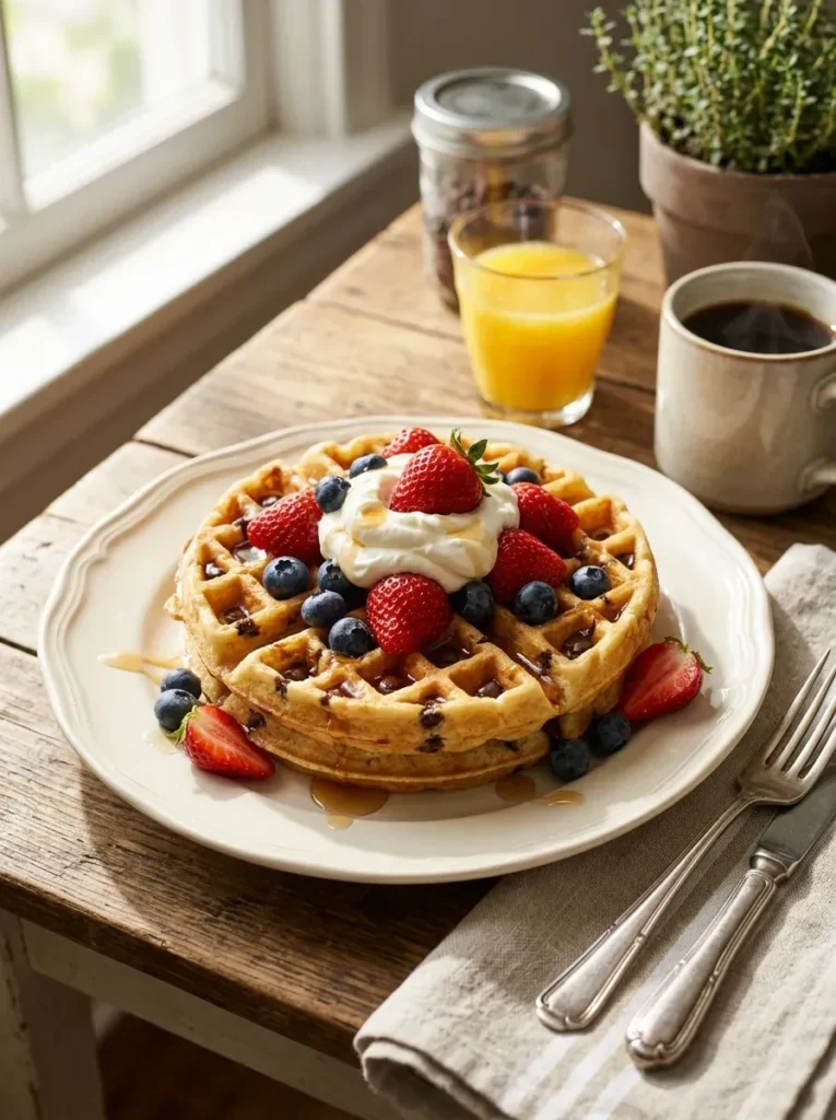 10. Chocolate Chip Waffles