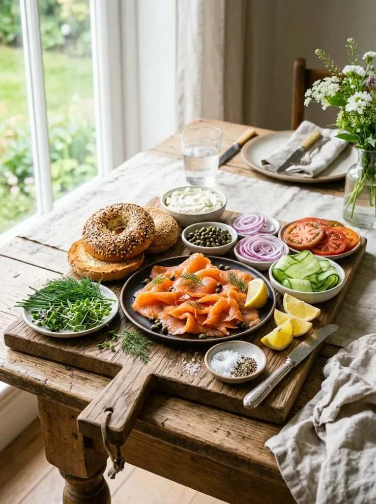 11. Smoked Salmon and Bagel Board