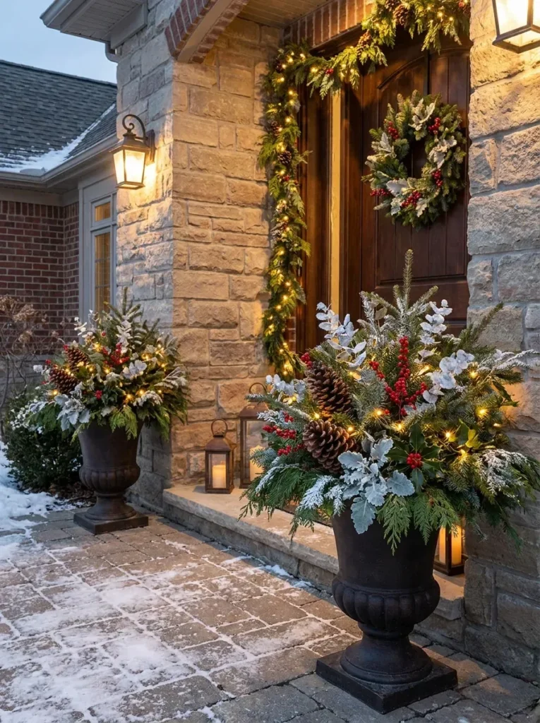 12. Christmas Themed Planters