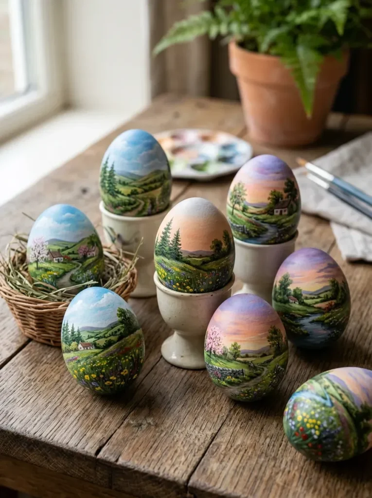15. Mini Landscape Eggs