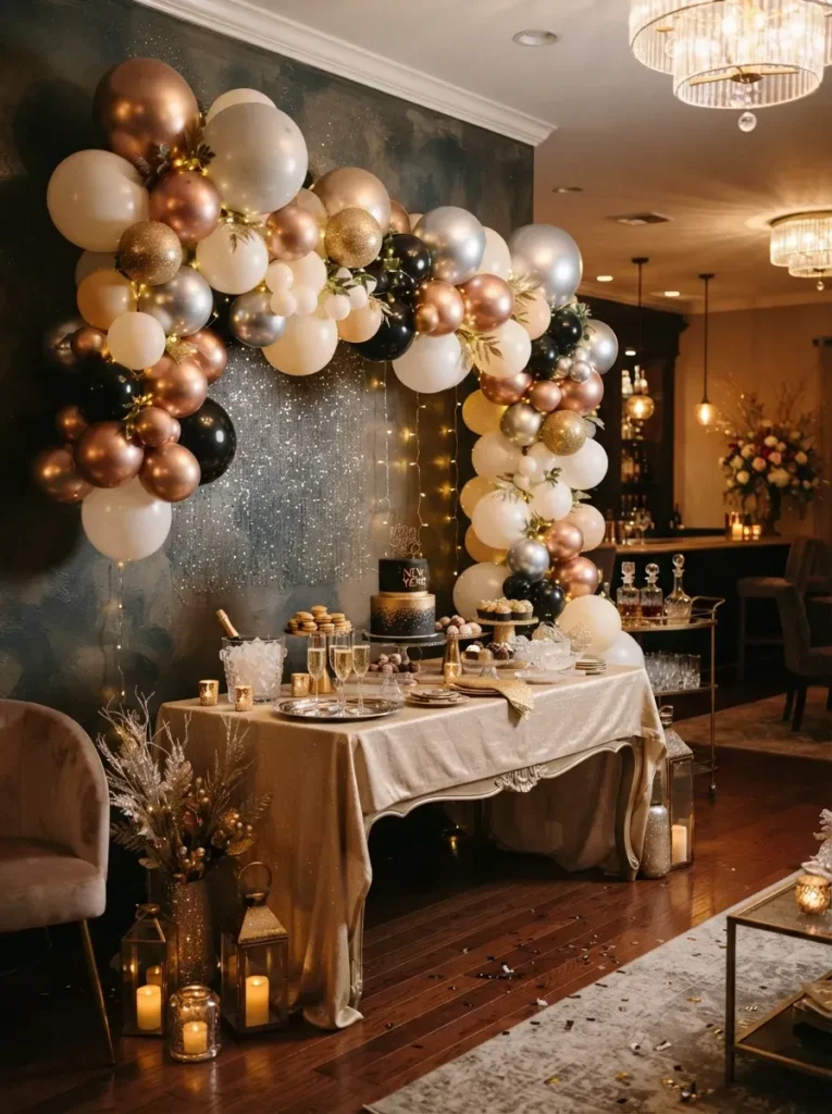 2. Hang a Balloon Garland Instead of Standard Balloons