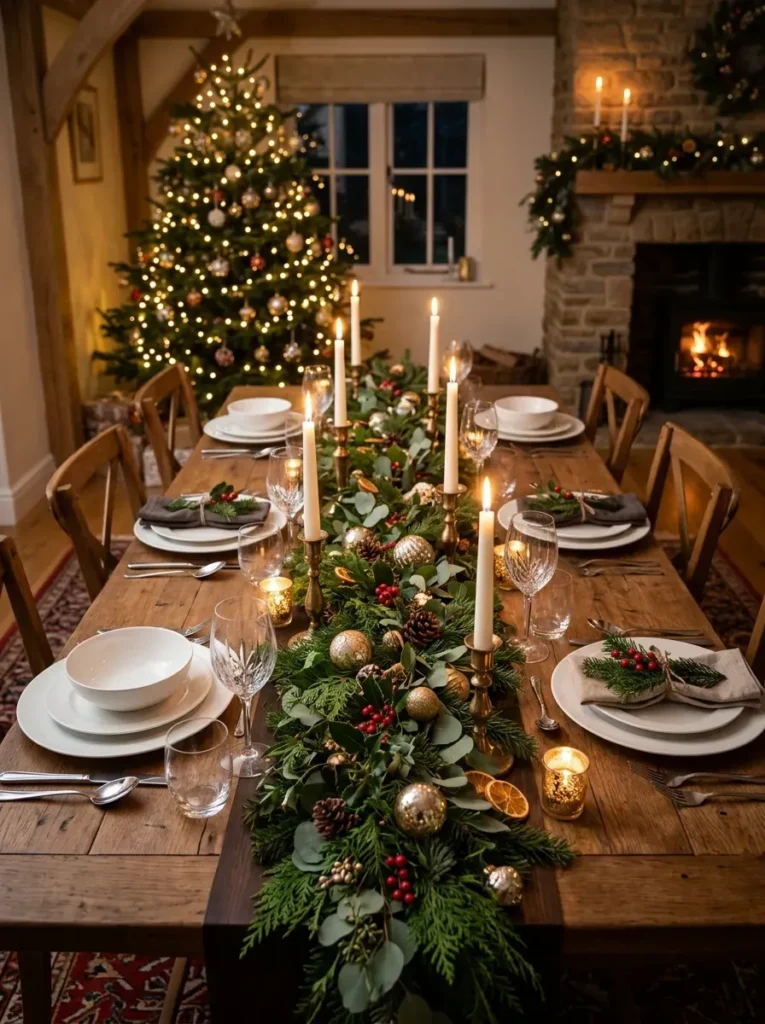 3. Add a Fresh Greenery Garland